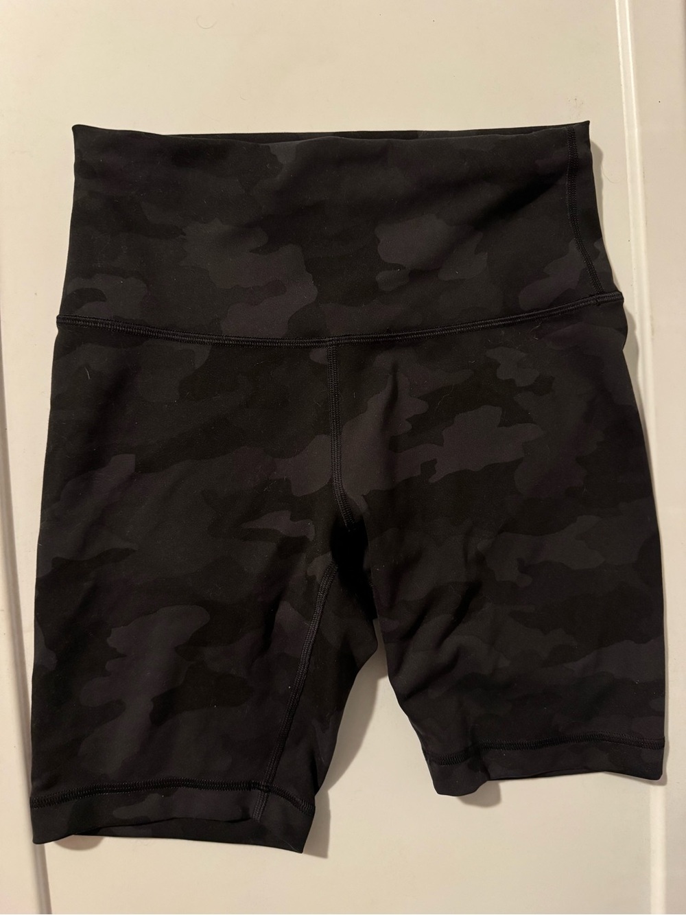 lululemon Black Camo High-Rise Bike Shorts